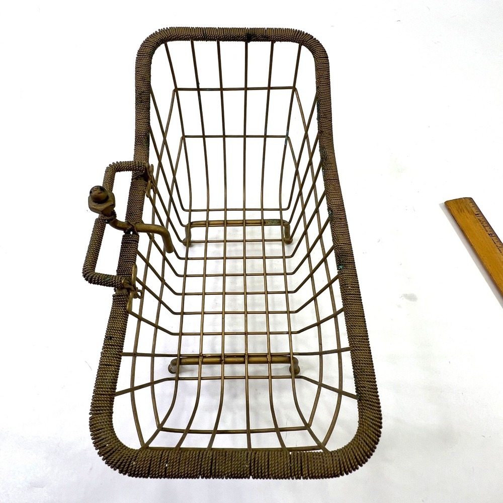 Gold Metal Bathtub-Shaped Basket Bathroom Caddy Soap Towel Toiletry Decor Holder - Picture 9 of 11